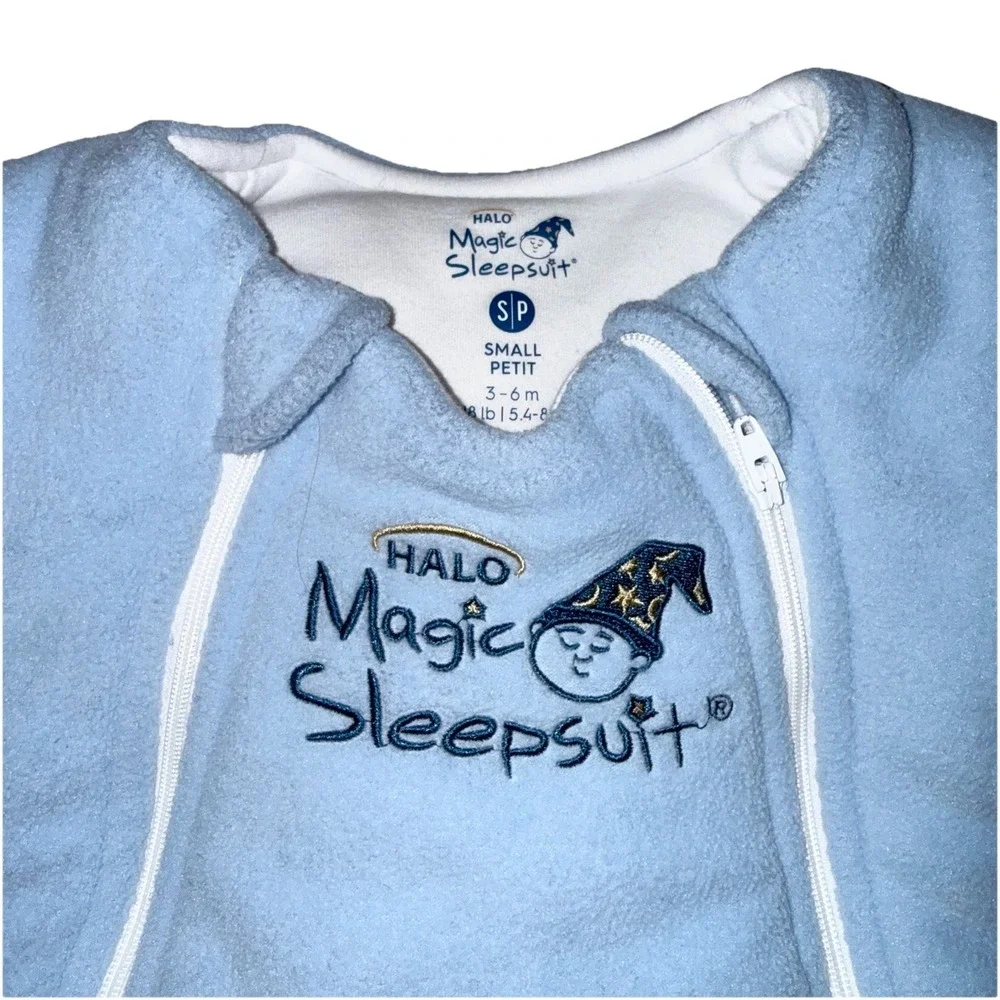 Baby Merlin's Magic Sleepsuit Small 3-6 Months Light Blue Infant Sleep Sack - Picture 2 of 6